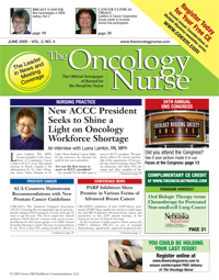 The Oncology Nurse Journal May/June 2009: Oral Biologic Therapy versus Chemotherapy for Pretreated Non–small-cell Lung Cancer