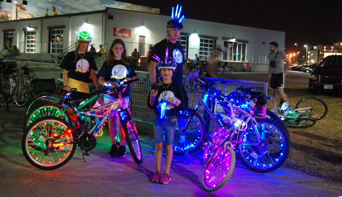 night time bike riding