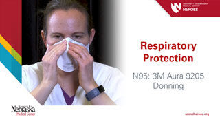 Respirator User Guide: N95 3M Aura 9205 - Donning