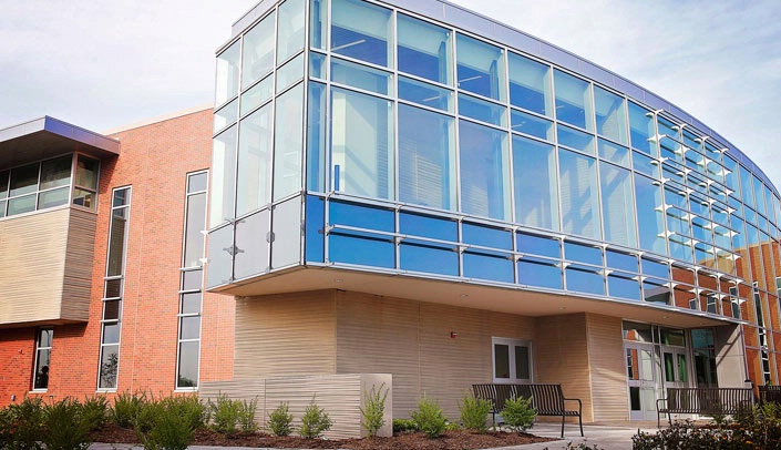 Image with caption: The Health Science Education Complex on the campus of the University of Nebraska at Kearney