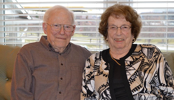 Image with caption: Edward Malashock, MD, with his wife Sandy