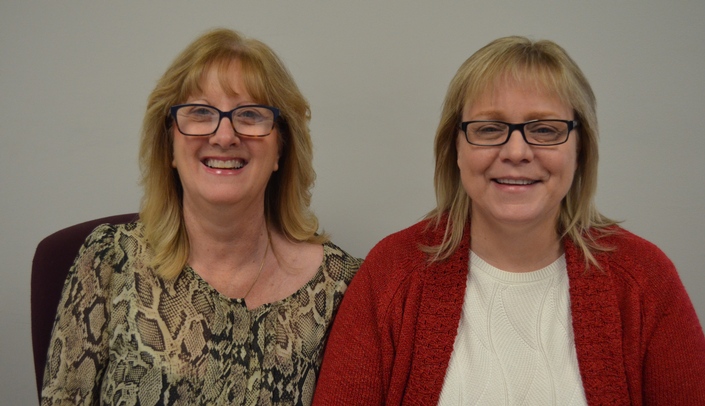 Image with caption: Brenda Ram, left, and Lisa Bally have been named interim directors of the Center for Continuing Education in the UNMC College of Medicine.